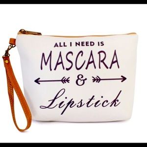 “Mascara” wristlet make up bag